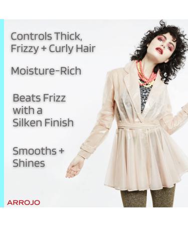 ARROJO Frizz Control Hair Oil - Moisture-Rich Anti-Frizz Treatment with Jojoba Oil for Smoothness and Shine - 5.1 oz - Buy Online on GoSupps.com