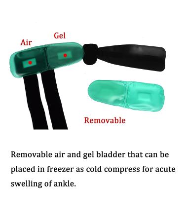 Jewlri Air & Gel Ankle Brace Stirrup Splint - Adjustable Stabilizer with Cold Compress for Sprains & Tendonitis - Buy Online on GoSupps.com