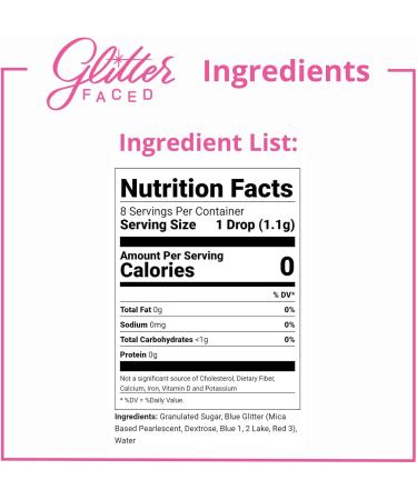 Glitter Faced Edible Glitter for Cocktails - 0 Cal Food-Safe Sparkling Dust for Drinks - 237ml 8 Pieces - Perfect for Parties - Buy Online on GoSupps.com