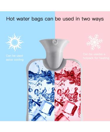 Uptvin 3 in 1 Heat Bottle - 1L Rubber Heating Pad with Plush Cover for Pain Relief | Ideal for Waist Back Neck & Shoulders - International Shipping Available - Buy Online on GoSupps.com