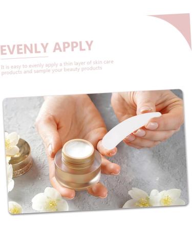 CANIGHT 200 Pcs Mask Scoop Cream Scoop Cosmetic Spoons Beauty Face Mask Facial Cream Spoon White Pp - Buy Online on GoSupps.com