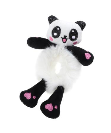 minkissy Giant Panda Head Rope Elastic Hair Band Hair Rubber Hair Elastics Scrunchies Tie Black Tiara Animal Decor Hair Decor Black Trim Black Hair Bands Hair Spray Cute Fabric Miss