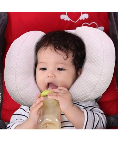 KAKIBLIN 2 in 1 Baby Travel Pillow - Adjustable Banana Shape Neck Pillow for Newborn Toddler Boys Girls in Pink - Buy Online on GoSupps.com