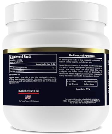 Buy Paradise Creatine Monohydrate Powder - Micronized for Enhanced Absorption | Supports Muscle Growth & Athletic Performance | 500g (100 Servings) - International Shipping Available - Buy Online on GoSupps.com