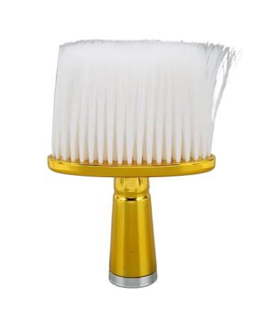 Mokylor Barber Brush Neck Duster Hair Cutting Brush Soft Household Hair Neck Cleaning Brush with Electroplated Handle for Remove Loose Hair Hair Cutting Barber and Home Use