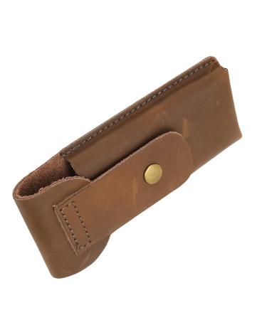Portable Safety Razor Case & Shaving Bag Holder | Cowhide Leather Travel Bag for Safe Shaving on the Go - Buy Online on GoSupps.com