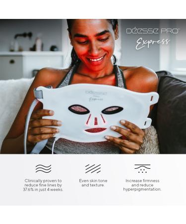 D esse Pro Express LED Light Therapy Face Mask - 10 Min Treatment for Skin Tone Texture & Hyperpigmentation - Red & Fast Infrared - Buy Online on GoSupps.com