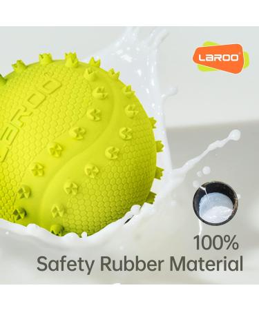 Laroo Dog Toys - Durable Natural Rubber Squeaker Football for Small & Large Dogs (6.5cm Green) - International Shipping Available - Buy Online on GoSupps.com