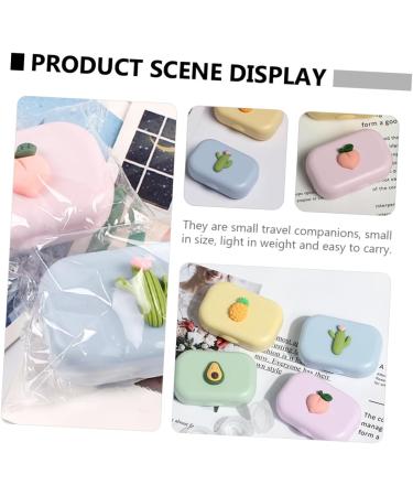 Solustrie 16 pc Colored Contact Lenses Case - Cartoon Mini-Fall Eye Care Holder & Cleaning Kit for International Shipping - Buy Online on GoSupps.com