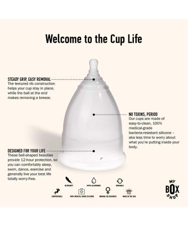 Reusable Menstrual Cup | 100% Medical Grade Silicone | Non-Toxic Hypoallergenic Comfortable - Light to Medium Flow Size 1 - Buy Online on GoSupps.com