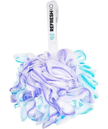 REFRESHKO Bath and Shower Puff Loofah bath Essentials (BLUE 4 * 75g BATH PUFF) BLUE 4*75g BATH PUFF - Buy Online on GoSupps.com