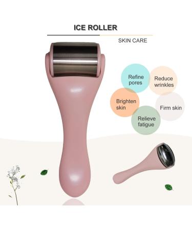 Hysotok Stainless Steel Ice Roller for Face & Eye - 2 Pcs Pink Face Massager for Puffiness, Migraine & Pain Relief - Mini Ice Roller for Dark Circles - Facial Cooling Tool - Buy Online on GoSupps.com
