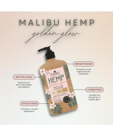 Malibu Tan Hemp Golden Glow Skin Firming Lotion Medium Deep 18 fl oz (530 ml) - 1-PACK 18 Fl Oz (Pack of 1) - Buy Online on GoSupps.com