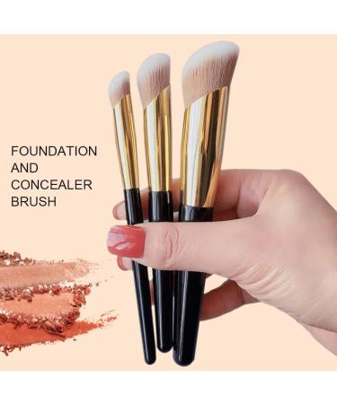 3Pcs Kabuki Makeup Brushes Set for Foundation, Concealer, and Contouring - Ideal for Powder, Liquid, Cream, and Mineral Makeup - Buy Online on GoSupps.com