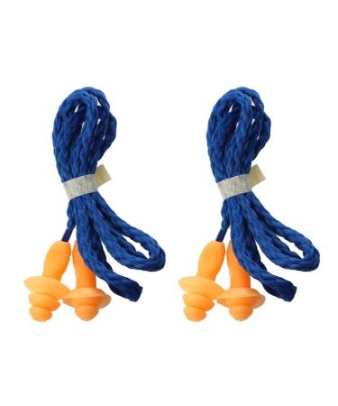 Qseenlnoy 2X Earplugs with cord Anti-noise travel ear plug