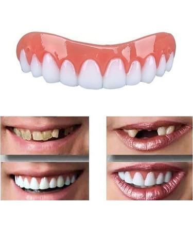 Adjustable Snap-On Dentures for Men - Eat, Smile & Cover Imperfections Instantly - Top & Bottom Set of Temporary Fake Teeth for Confidence Boost - Buy Online on GoSupps.com