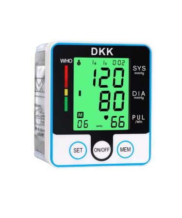 Automatic Wrist Blood Pressure Monitor - Large LED Display & Adjustable Blood Pressure Wrist Cuff Size 5.3" - 8.2" - 90 Readings Memory for Two Users with Batteries and Carrying Case Included