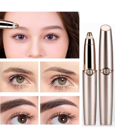 Rechargeable Painless Eyebrow Hair Removal for Women - Electric Trimmer & Razor with LED Light (Rose Gold - Buy Online on GoSupps.com