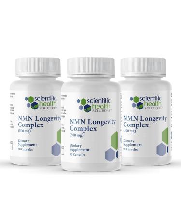 NMN Longevity Complex Clinically Formulated NMN for NAD Production Cellular Energy & Cognitive Vitality Supports Mitochondrial Function & Healthy Aging 500mg (3-Pack)