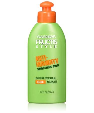 Garnier Fructis Style Anti-Humidity Smoothing Milk All Hair Types Sleek 5.1 oz. (Packaging May Vary)