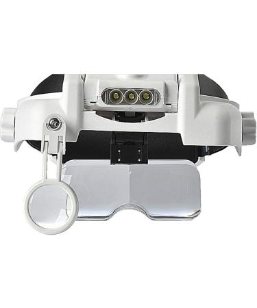 Lightweight Magnifying Glass 1X-3.5X Headband Type USB Charging Magnifying Glass with Led Light for Professional and Watch Repair Lofty Ambition - Buy Online on GoSupps.com