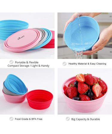Ecoart Silicone Collapsible Bowl - Gray (L) | Perfect for Travel, Camping, and Hiking - Buy Online on GoSupps.com