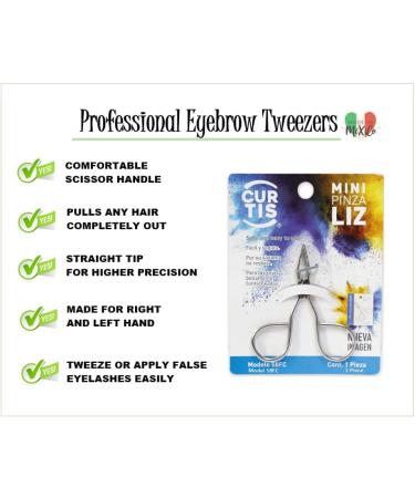 Professional Mini Tweezers for Precision Eyebrow Grooming | Travel-Friendly Beauty Tool for Facial Hair, Ingrown Hair, Blackheads | Model 58FC - Buy Online on GoSupps.com
