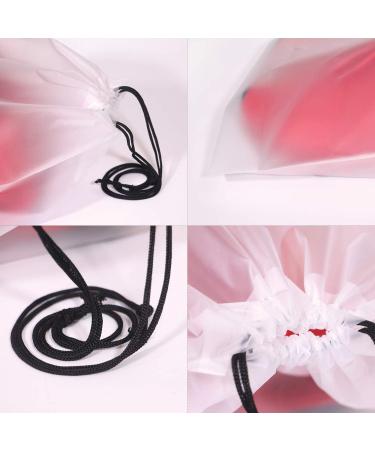 Set of 12 Portable Translucent Shoe Bags for Travel - Clear Storage Organizer with Drawstring for Men and Women - Buy Online on GoSupps.com