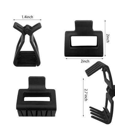 OWIIZI Square Hair Claw Clips - 2 Small Non-Slip Claw Clamps for Women, Rectangle Strong Hold Barrette for Girls with Thick Thin Hair (6 Packs, Color 002) - Buy Online on GoSupps.com