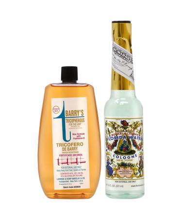 Lenman & Kemp Barry's Tricopherous (Greasless) 8oz + Florida Water Cologne 7.5oz