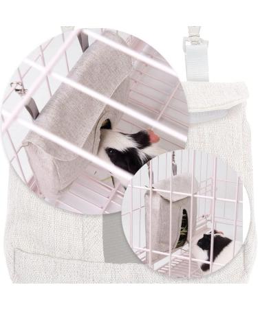 Rabbit Hay Feeder Bag Eat Slowly Guinea Pig Hay Feeder Hemp Fabric Small Animals Hay Feeder Bag for Rabbit Guinea Pig Chinchilla Small Animal - Buy Online on GoSupps.com