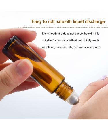 10pcs 10ml Glass Roller Bottles with Bamboo Lid - Aromatherapy Travel Perfume Bottles - Buy Online on GoSupps.com