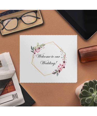 Buy 2 x Microfiber Cleaning Cloths 'Welcome to Our Wedding' - Perfect Wedding Gifts | International Shipping - Buy Online on GoSupps.com