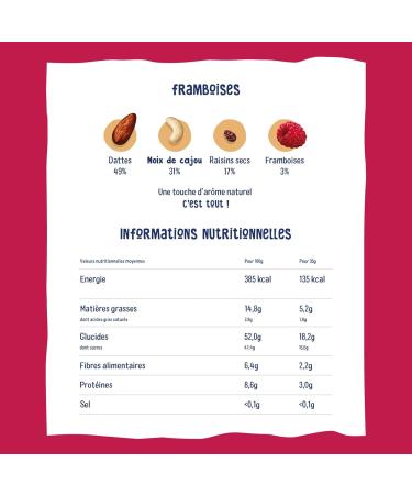 N kd. Framboises | Raw Barres de Fruits et Noix | 100% D'ingr dients Naturels | Sans Sucre Ajout s | Vegan | 18 x 35g | 630g (Lot de 2) - Buy Online on GoSupps.com