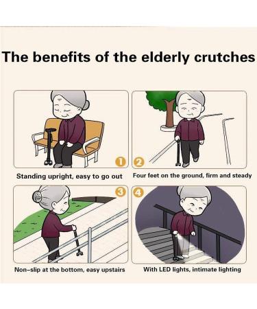 Rollator Walker Cane - Foldable Adjustable Lightweight Aluminum Offset Walking Cane - Collapsible Walking Stick with Ergonomic Handle - Ideal Daily Living Aid for Limi Star of Light - Buy Online on GoSupps.com