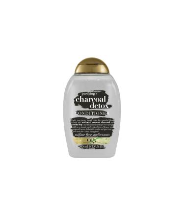 OGX Purifying Charcoal Detox Conditioner (385 ml) clarifying hair care rinsing with coconut activated carbon & kaolin tonerde nourishing hair rinsing sulfate -free black 385 ml (1 Pack)