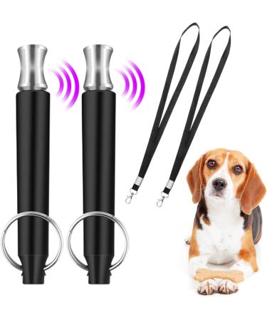 ICOUVA Dog Whistle 2 Pack Professional Ultrasonic Dog Training Whistle With Lanyard Neck Strap Training Assistant for Recall and Barking Control - Buy Online on GoSupps.com