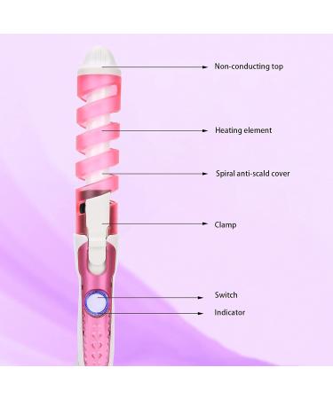 Spiral Hair Curler & Crimper - Electric Curling Wand for Women & Girls | Negative Ions Moisture Lock | 110-240V International Shipping - Buy Online on GoSupps.com