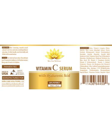 Vitamin C Serum with Hyaluronic Acid - Wrinkle Repair & Eye Treatment - Anti-Aging Serum - 1 Bottle - International Shipping - Buy Online on GoSupps.com