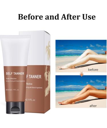 Gradual Tan Moisturiser 60ml - Gradual Tanning Cream - Self Tanning Lotion - Sunbed Cream - Tanning Accelerator - Sunless Tanning with Natural Ingredients - Fast-Absorbing - Moisturising Skin - Buy Online on GoSupps.com