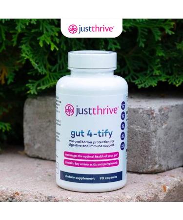 Just Thrive Gut 4-tify - Gut Health Supplements for Women and Men - Anti Bloat 90 Vegetable Capsules - Buy Online on GoSupps.com