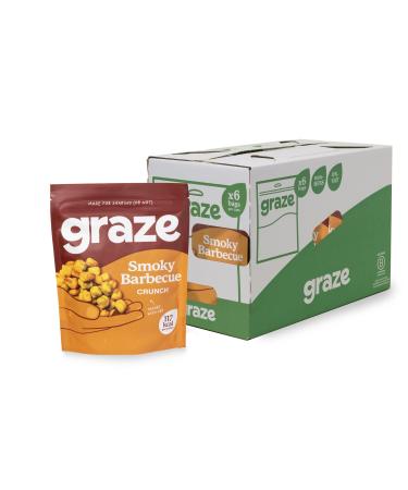 Graze - Healthy Snacks - BBQ - 100gx6 Bags - Vegan Snacks - Alternative for Crisps Mixed Nuts & Pretzels