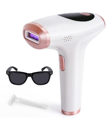 Laser Hair Removal for Women and Men At Home Permanent Hair Removal 999 999 Flashes Painless Hair Remover on Armpits Back Legs Arms Face Off-white