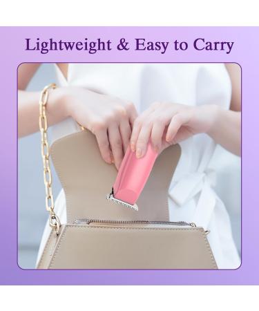 SWEETLF Hair Clippers Silent Cordless Hair Trimmer Mini Hair Cutting Kit with 3 Guide Combs Portable & USB Rechargeable Haircut Clippers for Men Women Kids (Milky White) (Pink) - Buy Online on GoSupps.com