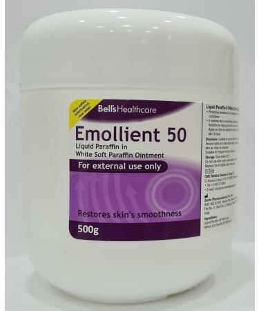 Emollient 50 Liquid Paraffin In White Soft Paraffin Ointment - 500g - Buy Online on GoSupps.com