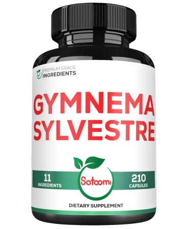 1000mg Gymnema Sylvestre Supplements - 210 Capsules - Gymnema Extract 20:1 with Berberine HCl, Quercetin & More - Support for Immune, Digestive Health & Body Management 210 Count (Pack of 1)