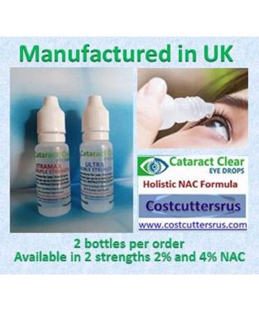 2 x 10ml bottles of The Strongest Cataract Treating Eye Drops Available 4.2% N-Acetyl-Carnosine - Over Four Times MORE than similar eye drops! Holistic & Proven Effective on People & Pets! - Buy Online on GoSupps.com