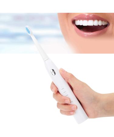 Electric Toothbrush for Adults - USB Rechargeable Smart Power Toothbrush with 5 Modes 2 Brush Heads & 2-Minute Timer - White - Buy Online on GoSupps.com