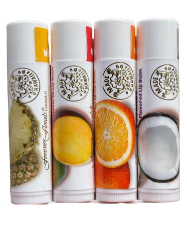 Flavored Lip Balm In Tube Asst/4