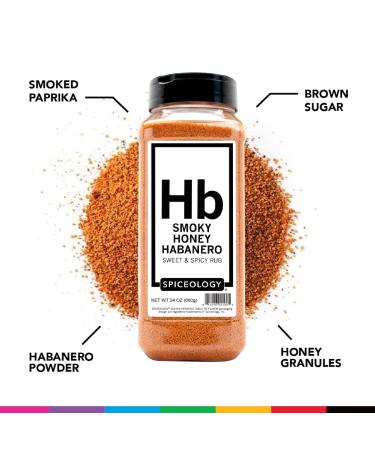 Spiceology Smoky Honey Habanero BBQ Rub - Sweet & Spicy Seasoning for Chicken, Pork, Steak, and More - 24 oz Pack - Buy Online on GoSupps.com